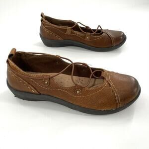 Earth Origins London Comfort Shoes Slip Ons‎ Welltek Leather Brown 7.5